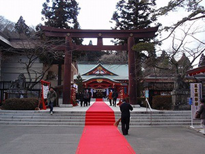 図5-4-9:神社の赤絨毯